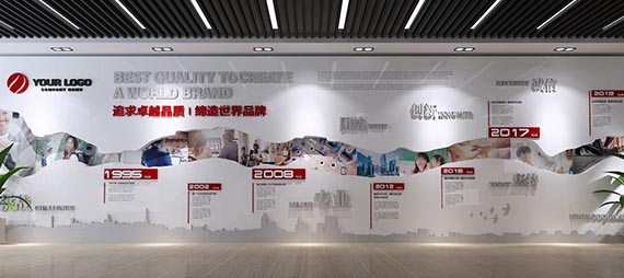 企业发展历程文化墙设计